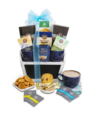 Alder Creek Gift Baskets Coffee Bean Tea Leaf Signature Blend Gift Basket, 9 Piece