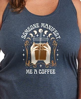 Hybrid Apparel Plus Manifest Coffee Graphic Tank Top