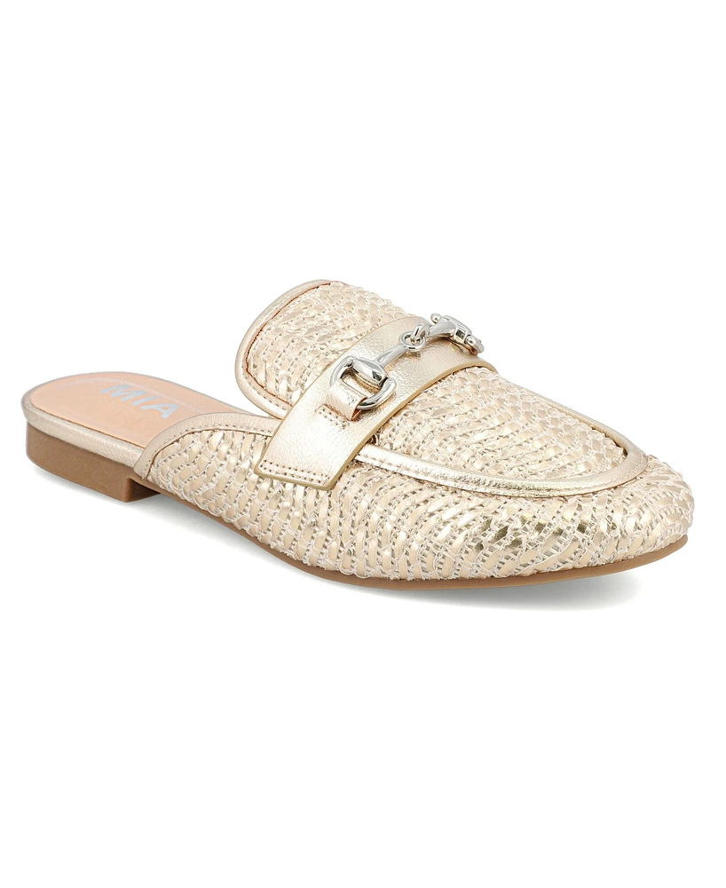 Mia Women's Desz Slip-On Woven Mules