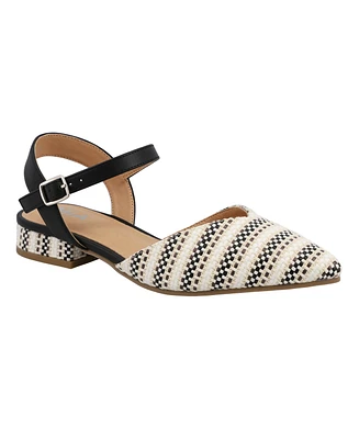 Mia Women's Lawra Raffia Pointed Toe Sandals