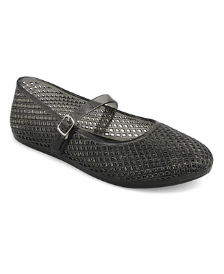 Mia Women's Gianne Jelly Mary-Jane Round Toe Flats
