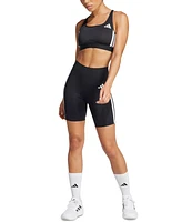 adidas Women's The Optime Essentials 3-Stripe Short Leggings