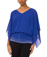 Msk Women's V-Neck Dolman-Sleeve Top
