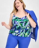 Tahari Asl Plus Printed Camisole
