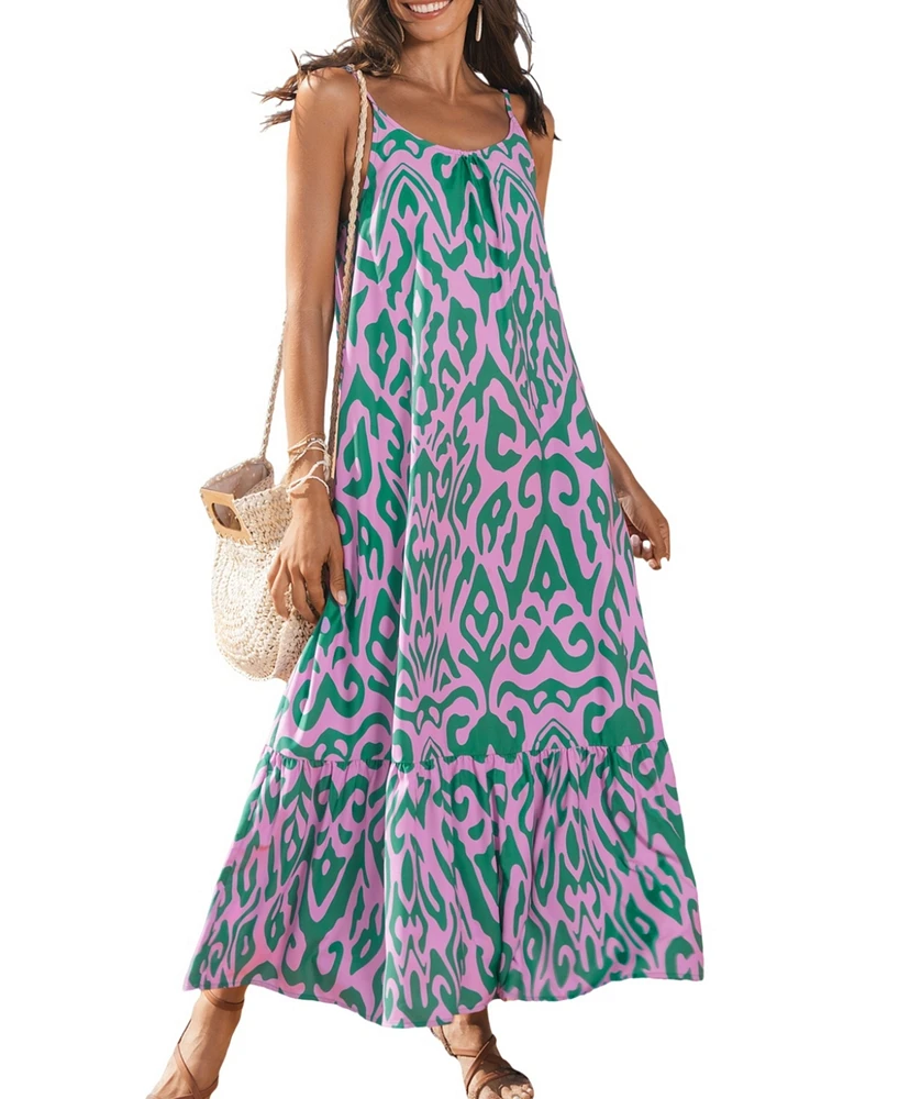 Cupshe Women's Soho Abstract Maxi Beach Dress