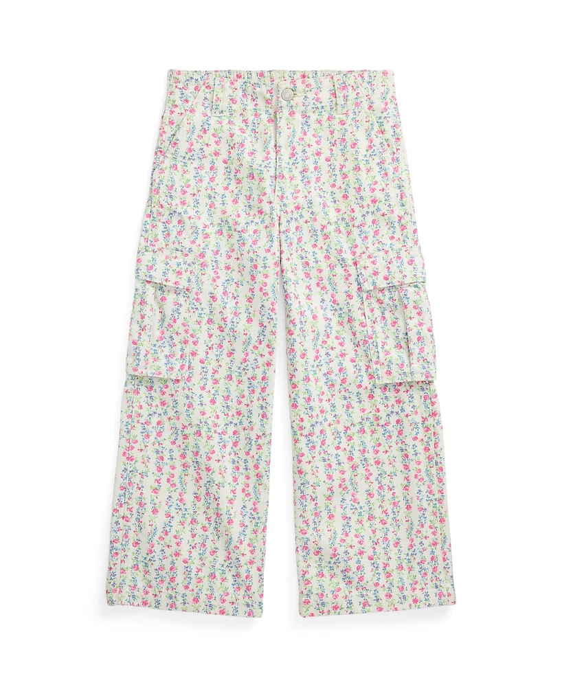 Polo Ralph Lauren Big Girls Floral Canvas Wide-Leg Cargo Pants