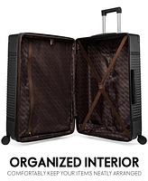 Elle Belleville 3-Piece Expandable Retro Spinner Luggage Set