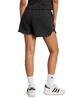 adidas Women's French Terry Printed 3-Stripes Shorts