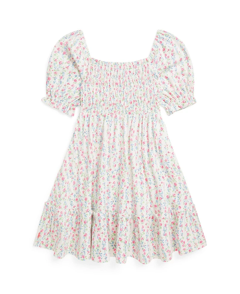 Polo Ralph Lauren Toddler and Little Girls Floral Smocked Jersey Dress