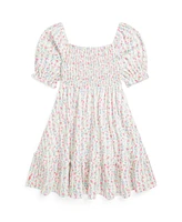 Polo Ralph Lauren Toddler and Little Girls Floral Smocked Jersey Dress