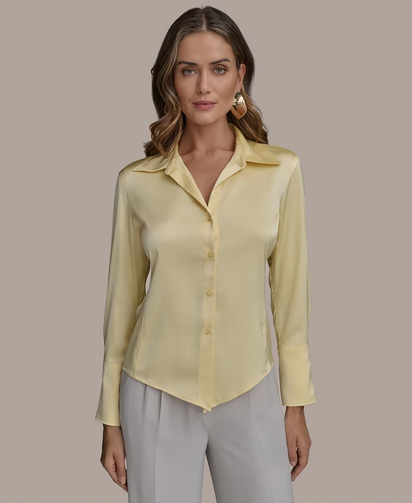 Donna Karan New York Women's Button-Front Blouse, Regular & Petite Sizes