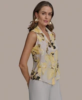 Donna Karan New York Women's Sleeveless Button-Front Blouse, Regular & Petite Sizes