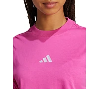 adidas Women's Cotton Essentials 3-Stripe T-Shirt