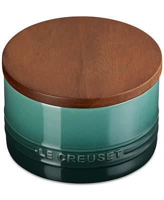 Le Creuset Stoneware Signature Canister with Wood Lid, 16-Oz.