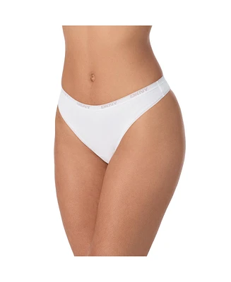 Dkny Women's Cotton Modal Thong 3 Pack- DK8461P3