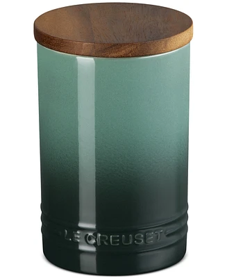 Le Creuset Stoneware Signature Canister with Wood Lid, 26-Oz.