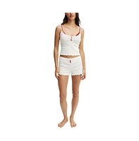 Cotton On Women's Pointelle Rose Short