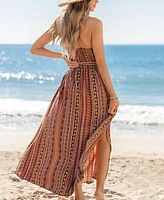 Cupshe Women's Lava Glow Boho Maxi Beach Dress