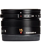 Panasonic Lumix G Leica Dg Summilux 15mm f/1.7 Aspherical Lens for Micro Four Thirds, Black