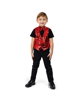 Sequin Vest with Bowtie