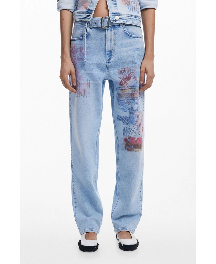 Desigual Women's Straight Hindi Jeans