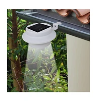 Outdoor Solar Lamp Set 6 pcs Fence Light Gutter Light White