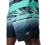 Speedo Men's Bondi Basin Palm Print Drawstring 9" Boardshorts