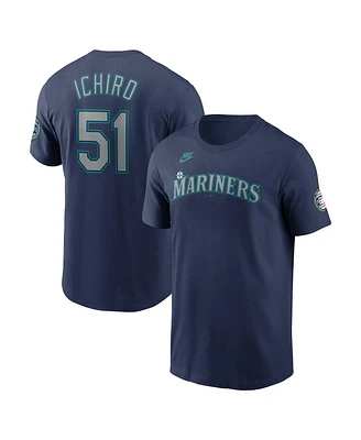 Nike Men's Ichiro Suzuki Navy Seattle Mariners 2025 National Baseball Hall of Fame Name Number T-Shirt