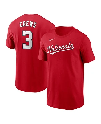 Nike Men's Dylan Crews Red Washington Nationals Fuse Name Number T-Shirt