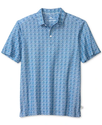 Tommy Bahama Men's Ocean Mosaic Printed Short Sleeve Polo Shirt