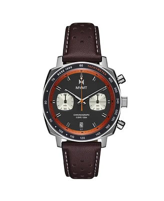 Mvmt Men's Mulholland Racer Dark Brown Leather Strap Watch, 42mm