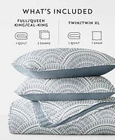 ienjoy Home Scallop Reversible -Pc. Quilt Set