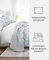 ienjoy Home Jacobean and Stripe Reversible 2-Pc. Quilt Set, Twin/Twin Xl