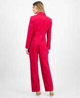 Le Suit Women's Crepe Two-Button Jacket & Pull-On Pantsuit