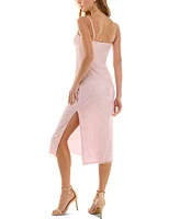 City Studios Juniors' Beaded Midi Slip Dress