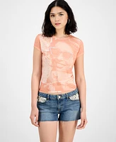 Guess Women's Short-Sleeve Sunny Burnout Tee