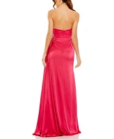Mac Duggal Women's Strapless Ruched Embellished Gown