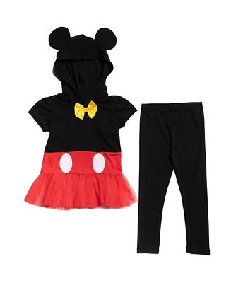 Disney Winnie the Pooh Minnie Mouse Mickey Mouse Pixar Toy Story Winnie the Pooh Tunic Peplum T-Shirt and Leggings