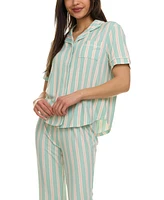 Flora by Nikrooz Women's Annie Printed Capri Pajama Set