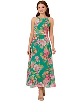 Adrianna Papell Women's Floral-Print Halter Maxi Dress