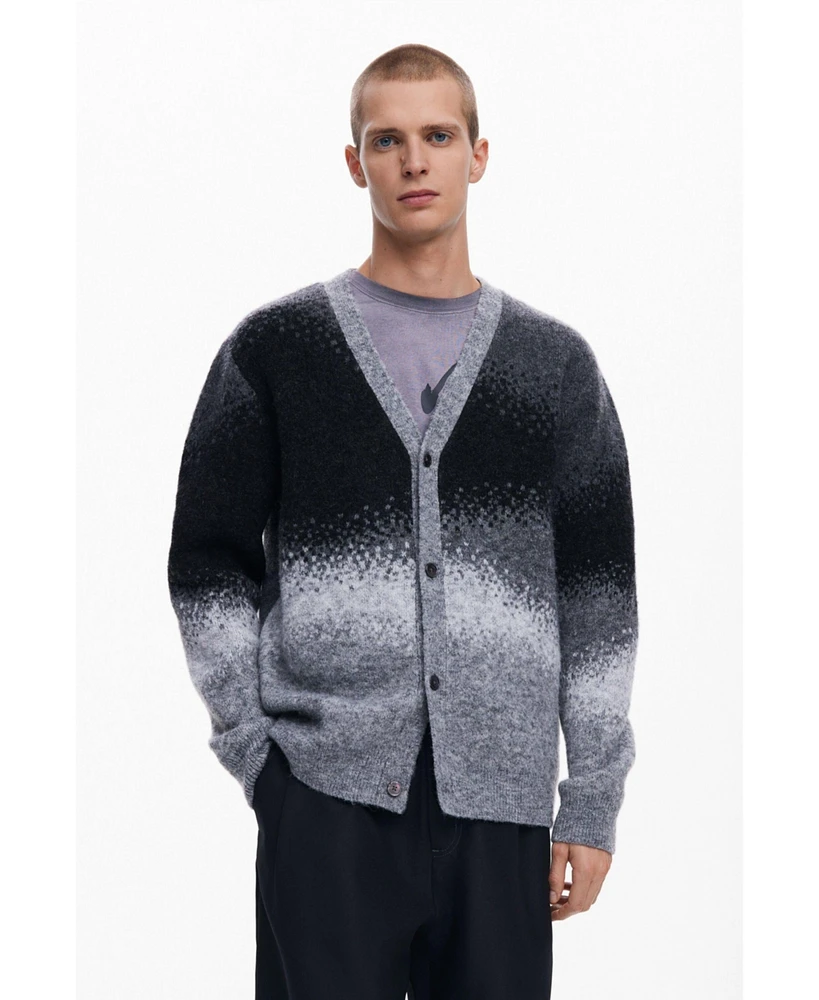 Desigual Men's Ombre knit cardigan