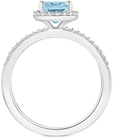 Lab-Created Ruby (1-1/4 ct. t.w.) & White Sapphire (1/5 Halo Ring 10k Gold (Also Additional Gemstones)