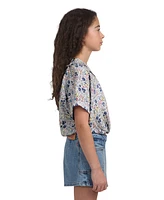 Levi's Big Girls Floral Twist Button Up Top