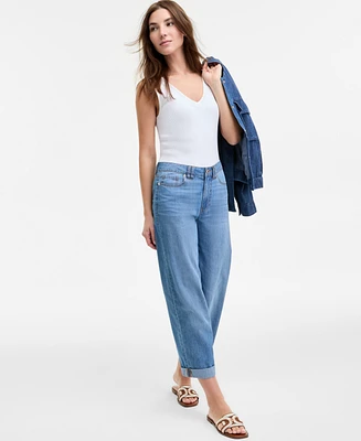 Tommy Hilfiger Women's Relaxed-Fit Utility Chambray Jeans