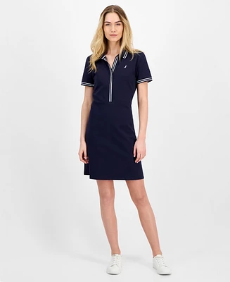 Nautica Jeans Women's Zip Polo Dress