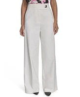 Calvin Klein Petite Mid-Rise Wide-Leg Pants