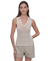 Dkny Jeans Women's Polo Collar Sleeveless Sweater - D5k