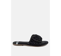 Pipa Big Bow Beaded Flats