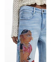 Desigual Women's Boyfriend Jeans Hindi
