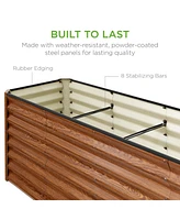 Best Choice Products 8x2x2ft Outdoor Metal Raised Garden Bed, Planter Box for Vegetables, Flowers, Herbs